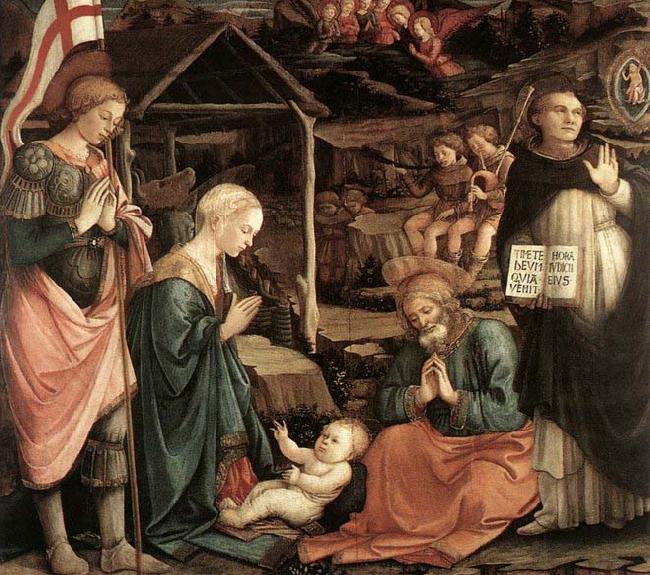Fra Filippo Lippi Adoration of the Child with Saints France oil painting art